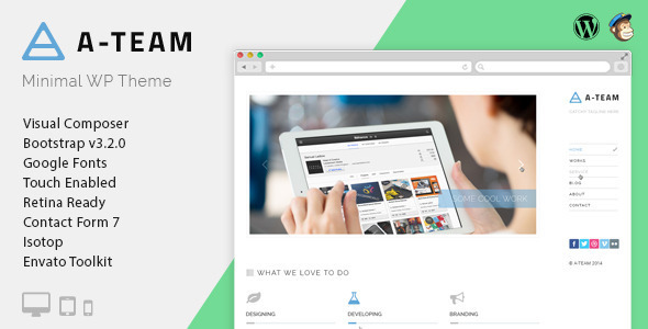 A-TEAM - Minimal Personal Blogging WordPress Theme