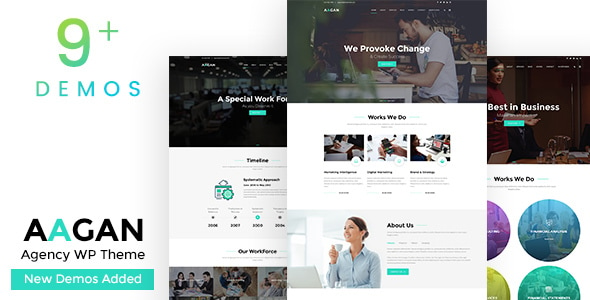 Aagan - Agency Startup WordPress Theme