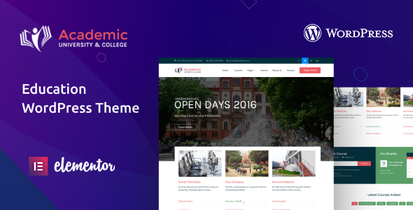 Academic - Education WordPress Theme