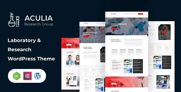 Aculia | Laboratory & Research WordPress Theme