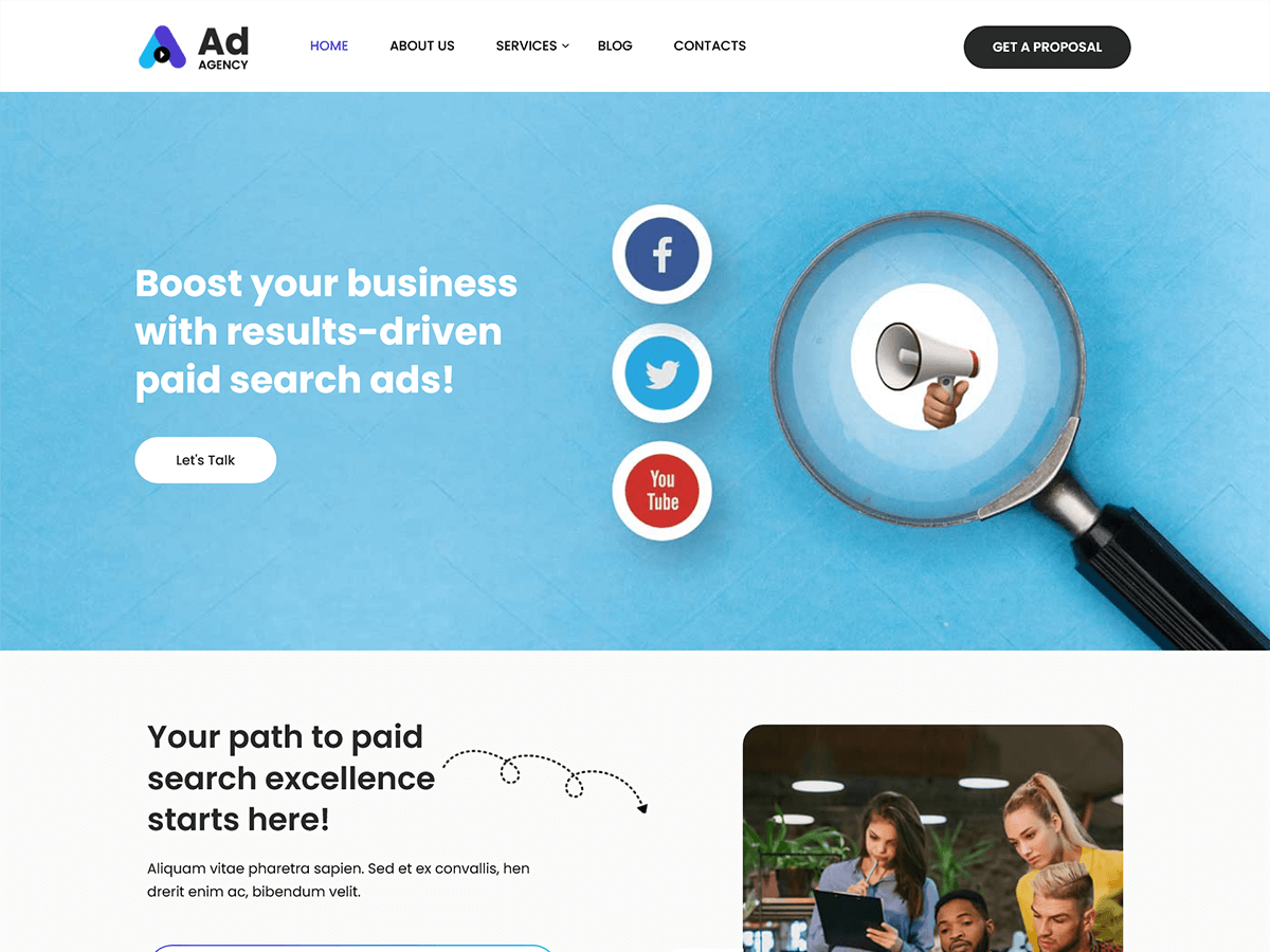 Ad Agency Lite Wordpress Theme Screenshot