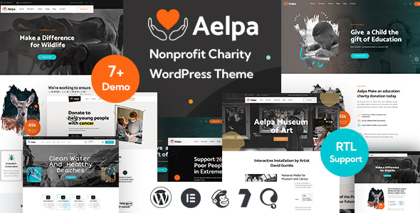 Aelpa - Nonprofit Charity WordPress Theme