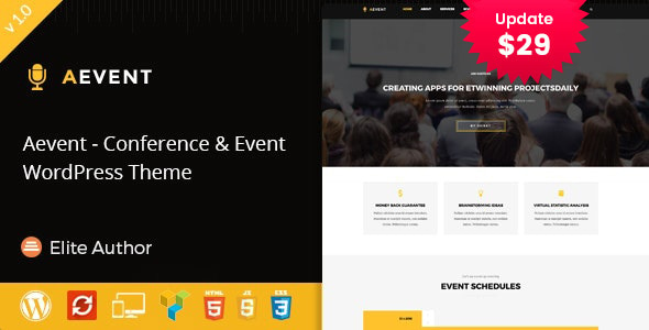 Aevent - Conference & Event WordPress Theme