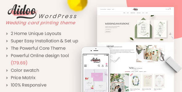 Aidoo - Wedding Card WooCommerce Theme