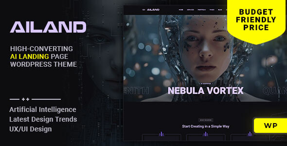 Ailand - AI Technology Landing WordPress Theme