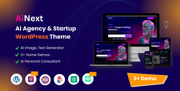 AiNext - AI Agency & Startup WordPress Theme