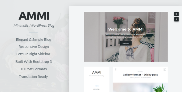 Ammi - Minimalist WordPress Blog