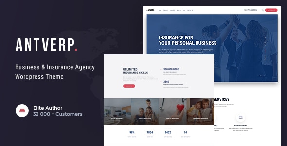 Antverp | Insurance & Financial Advising WordPress Theme