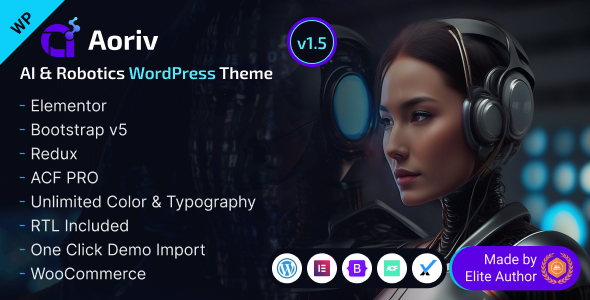 Aoriv - AI Robotics & IoT Startup Elementor WordPress Theme