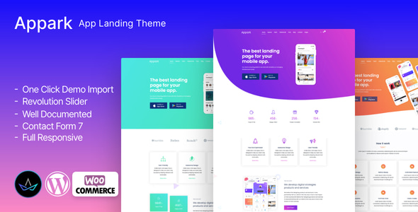 Appark - App Landing Page WordPress Theme