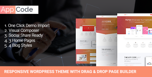 AppCode - Responsive Mobile App WordPress Theme