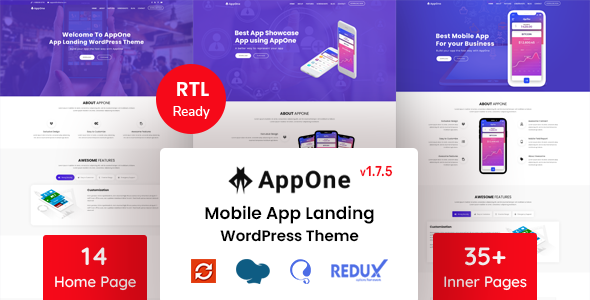 AppOne - App Landing WordPress Theme