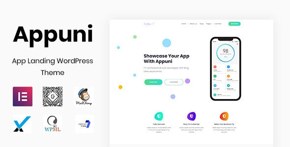 Appuni - App Landing WordPress Theme