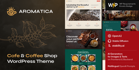 Aromatica - Cafe & Coffee Shop WordPress Theme