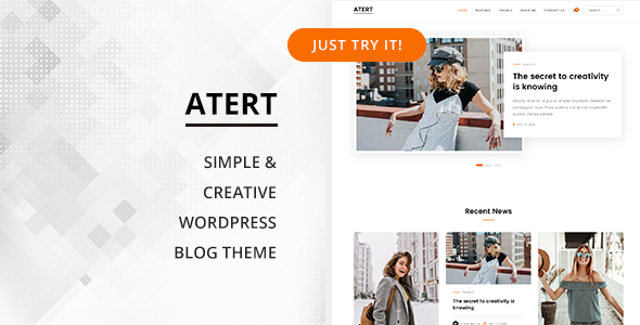 Atert - Simple & Creative WordPress Blog Theme