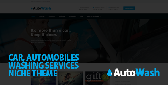 AutoWash - Car | Automobiles Washing WordPress Theme