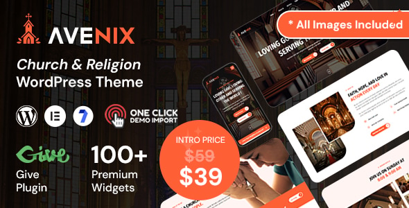 Avenix - Church WordPress Theme