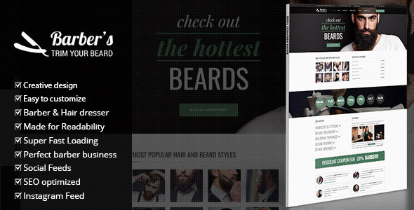 Barber - WordPress Theme for Barbers & Hair Salons