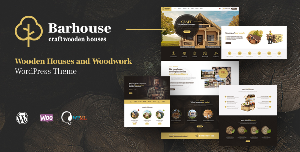 Barhouse - Wooden House Construction and Woodworks WordPress Theme