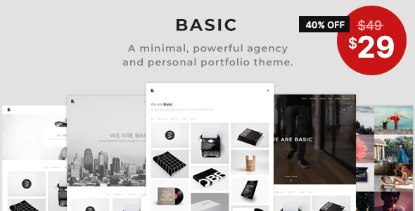 Basic - Minimal Portfolio WordPress Theme