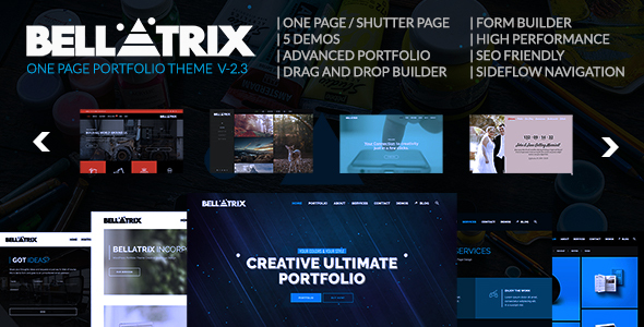 Bellatrix | WordPress Portfolio Theme - Shutter One Page