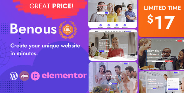 Benous - Elementor Multipurpose WordPress Theme