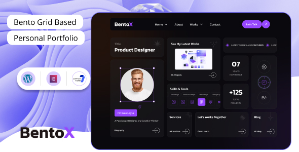 Bentox – Personal Portfolio WordPress Theme