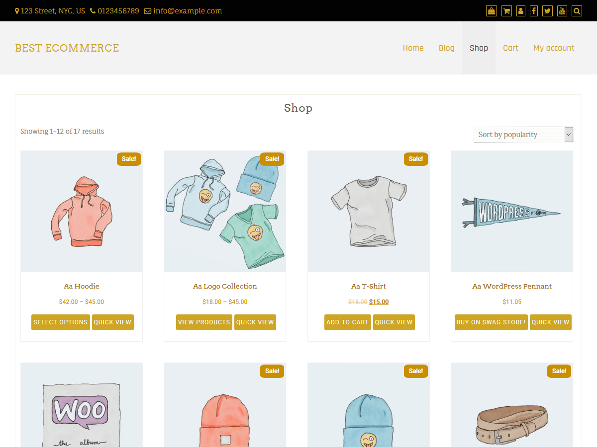 Best eCommerce Wordpress Theme Screenshot