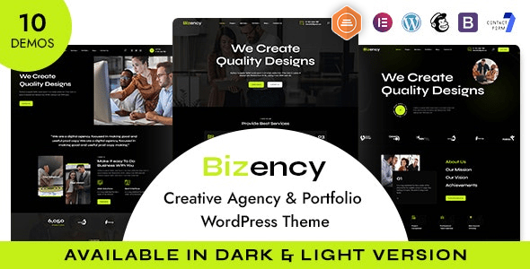 Bizency - Creative Agency & Portfolio WordPress Theme