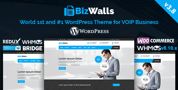 BizWalls | Responsive VOIP & Virtual Phone Business WordPress Theme