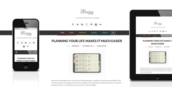 Bloggy WP - Responsive Minimalist WordPress Theme