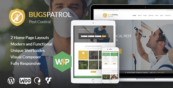 BugsPatrol - Pest & Insects Control Disinsection Services WordPress Theme