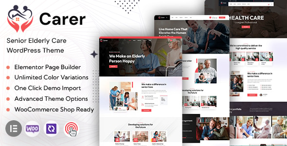 Carer - Senior Elderly Care WordPress Theme