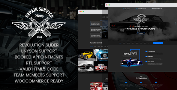 CarRepair - Auto Mechanic & Adjustment WordPress Theme