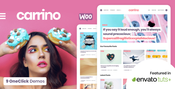 Carrino -  An Exciting Gutenberg Blog Theme