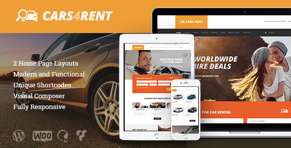 Cars4Rent | Auto Rental & Taxi WordPress Theme + RTL