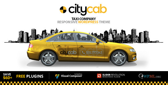 CityCab - Taxi Company  WordPress Theme