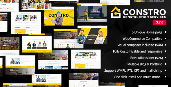 Constro - Construction Business WordPress Theme