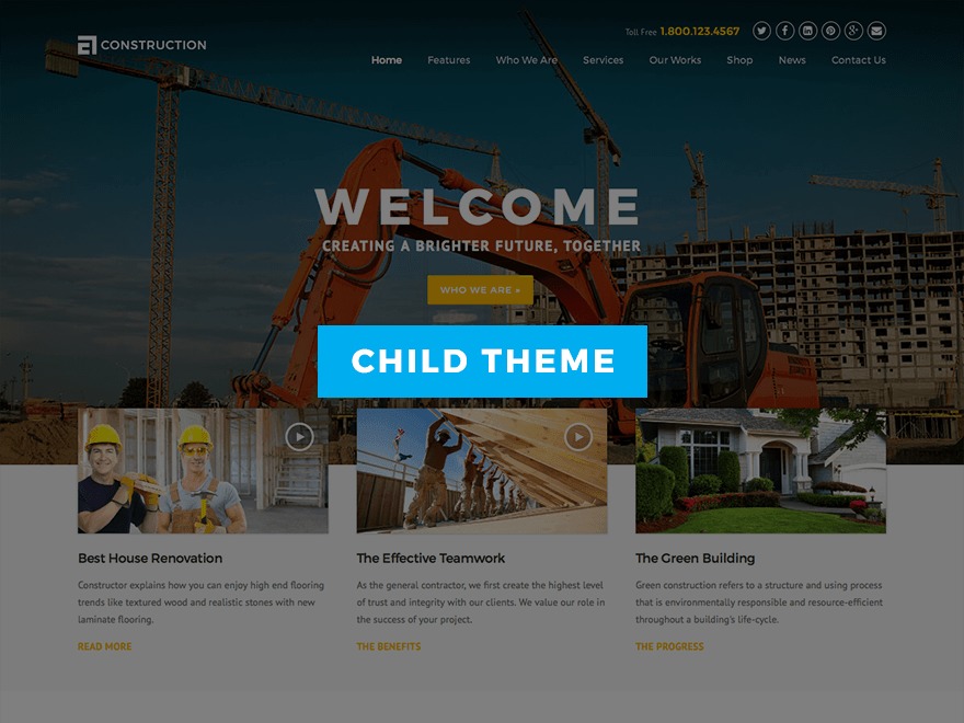 Construction Child Wordpress Theme Screenshot