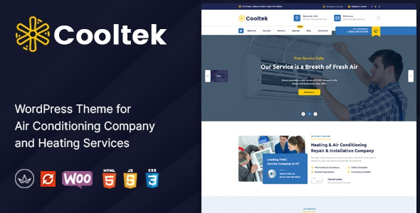 CoolTek - Air Conditioning Services WordPress Theme