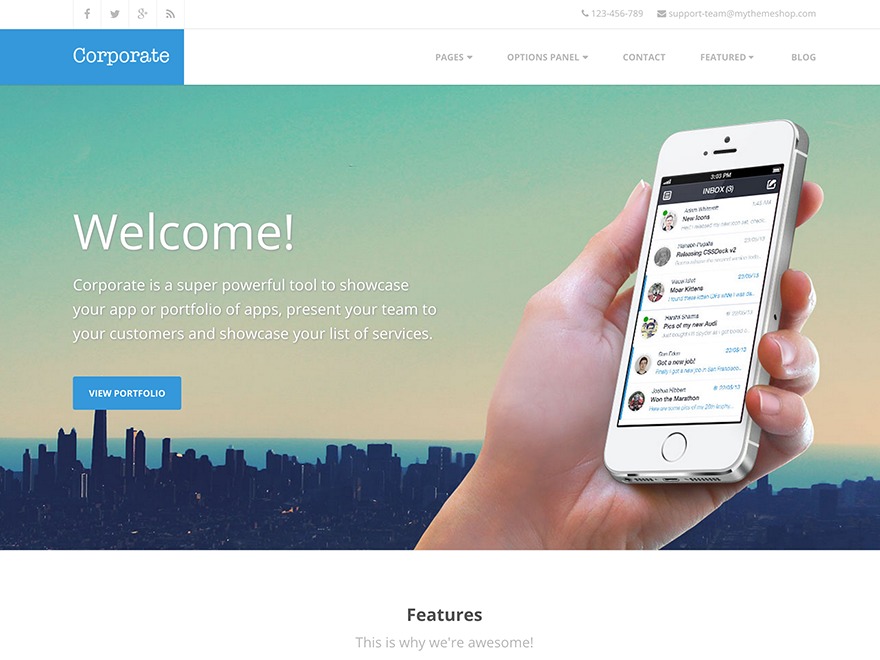 Corporate by MyThemeShop Wordpress Theme Screenshot