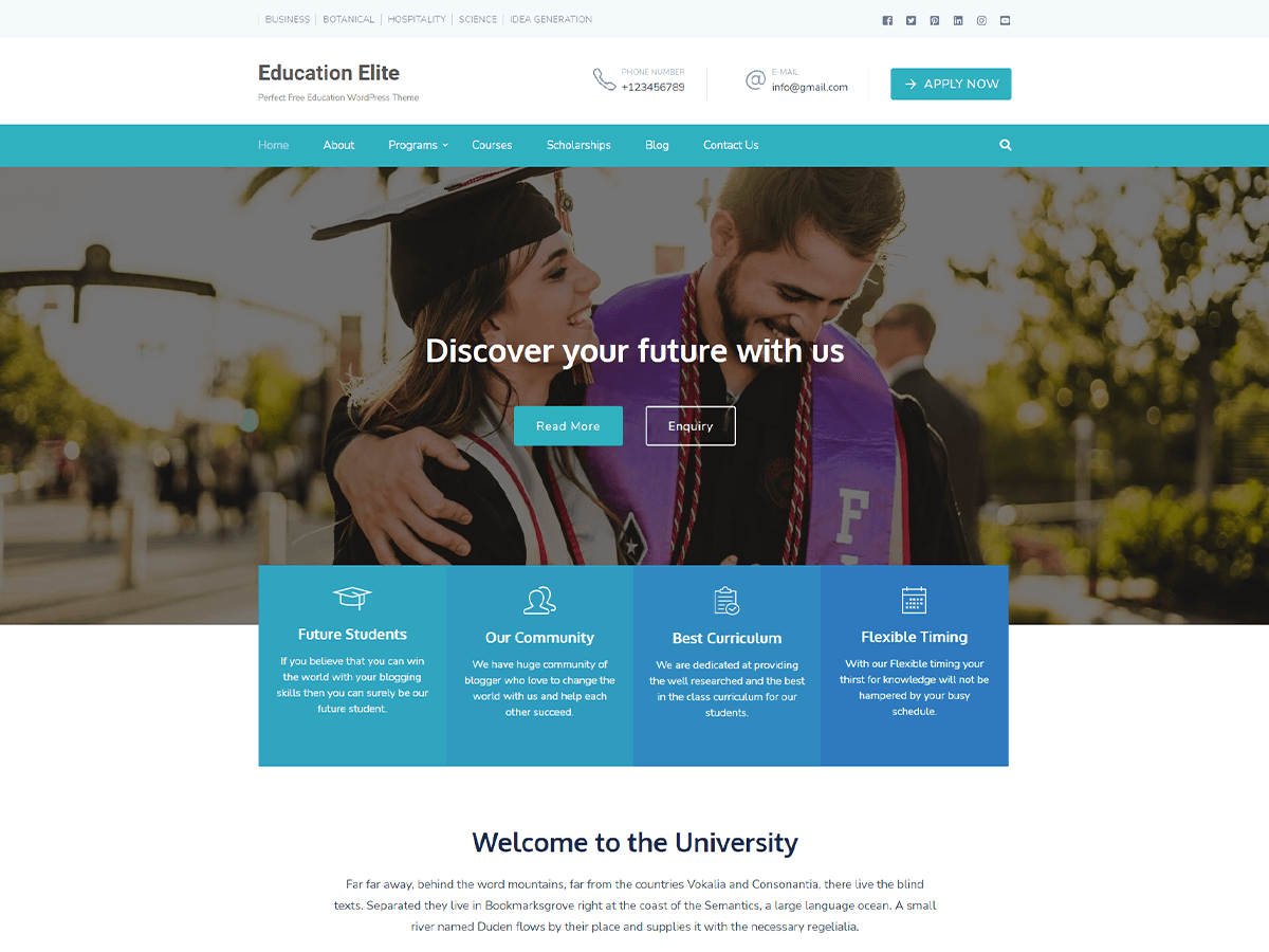 Education Elite Wordpress Theme Screenshot