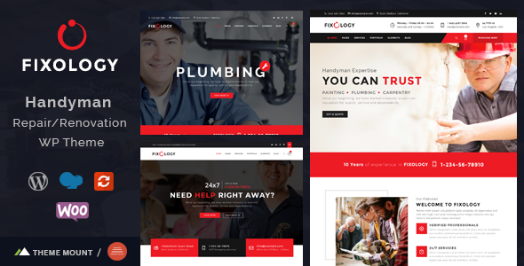 Fixology | Handyman Multi-Service WordPress Theme