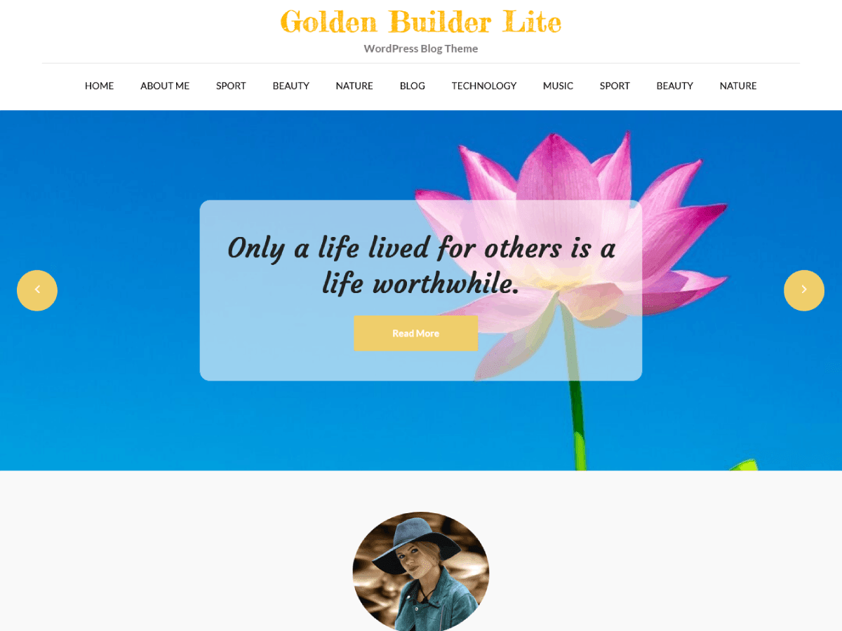 Golden Builder Lite Wordpress Theme Screenshot