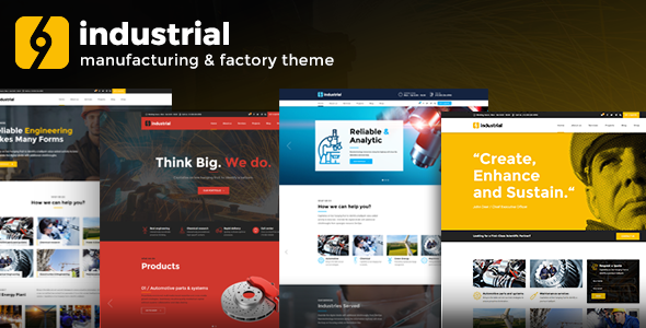 Industrial - Corporate, Industry & Factory WordPress Theme