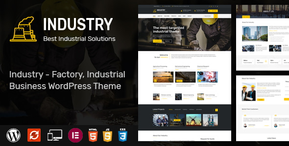 Industry - WordPress Theme for Factory and Industrial Business