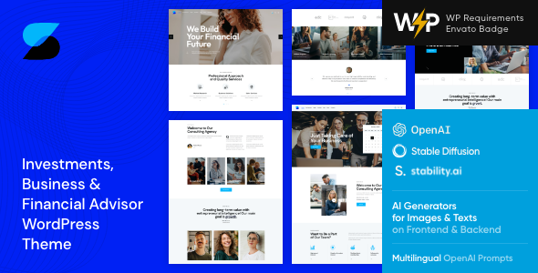 Investment - Business & Financial Advisor WordPress Theme