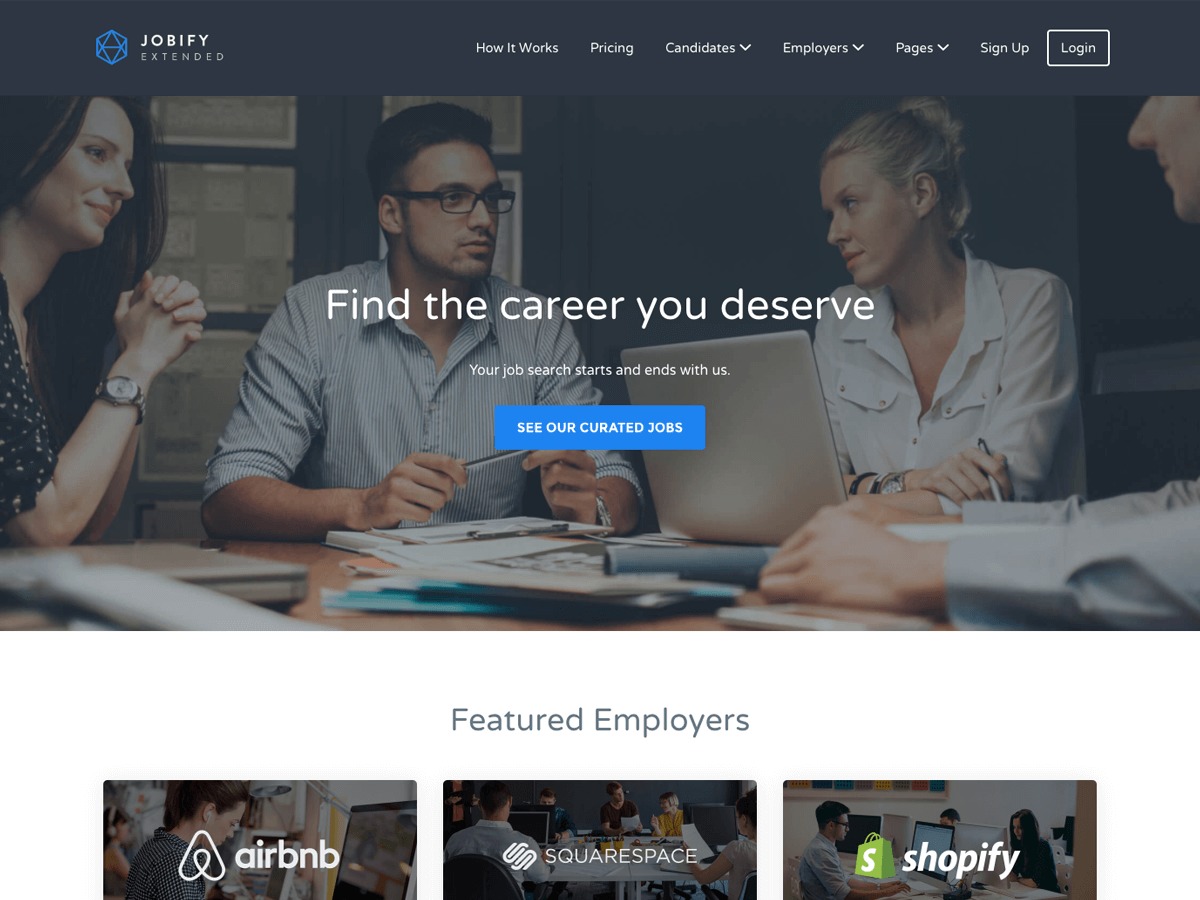 Jobify - Extended Wordpress Theme Screenshot