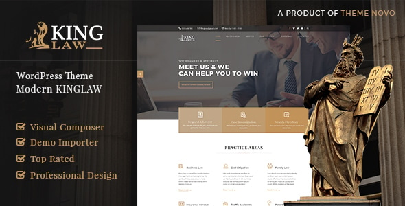 Kinglaw - Attorney & Lawyer WordPress Theme