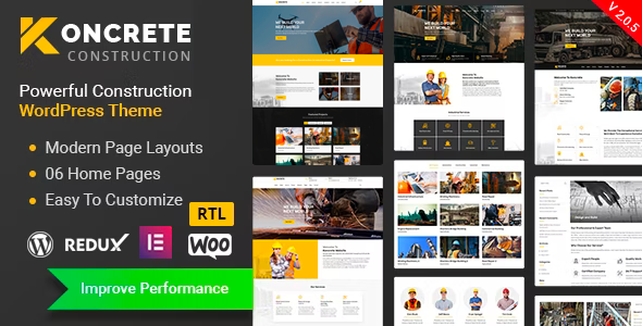 Koncrete - Construction Building WordPress Theme